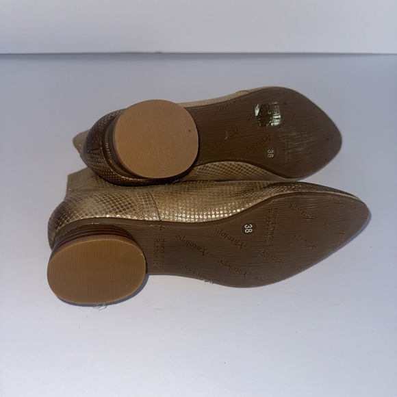 NEW Antelope Bronze REN Laser Boho Ankle Boots Smokey Gold Slip-On Women Size 38 - Picture 5 of 6